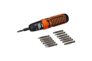 Black+Decker Battery Powered Screwdriver With Onboard Led Light (14 – Bits)