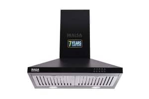 Inalsa 60 CM, 1050 M³/HR Pyramid Chimney Classica 60bkbf With Ss Baffle Filter/Push Button Control (Black)