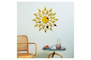 Bikri Kendra® - Sun Golden - 3d Acrylic Decorative Mirror Wall Sticker