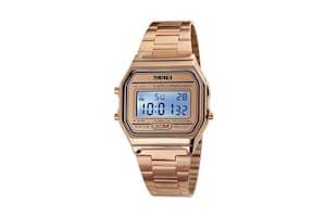 Gosasa Classic Women's Rose Gold Stainless Steel Digital Display Watch