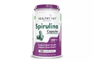 HealthyHey Nutrition Spirulina - 120 Veg Capsules
