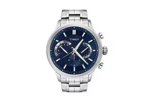Timex E-Class Surgical Steel Enigma Chronograph Analog Blue Dial Mens Watch